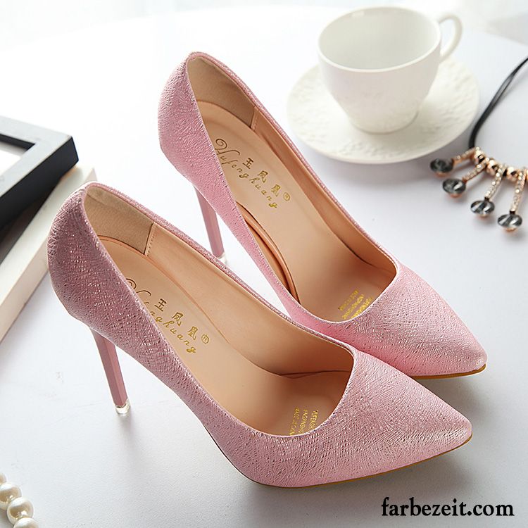 Beige Spitze Pumps Damen Dünne Fersen Hochhackigen Mode Schnürschuhe Pailletten Rosa Spitze Feder Hochzeit Schuhe Günstig