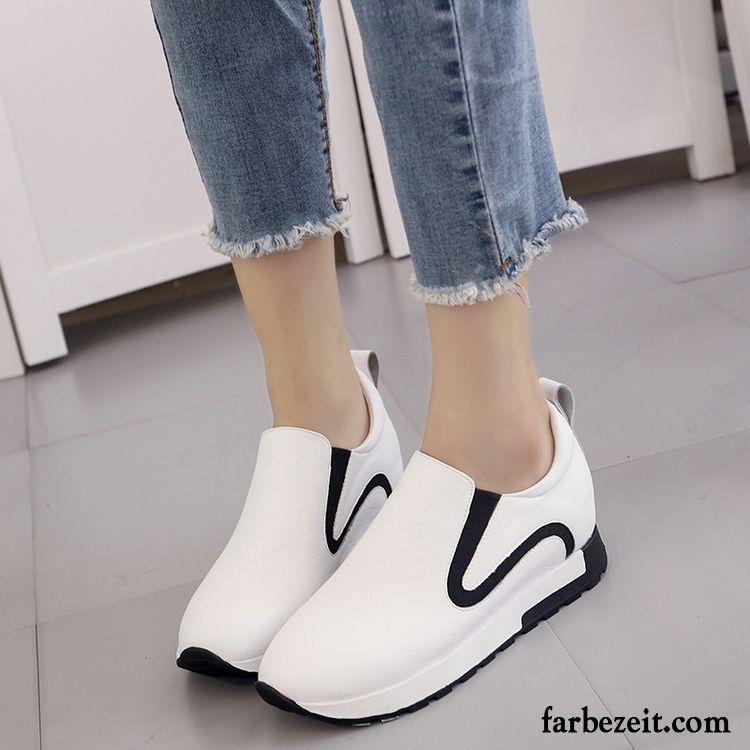 Bequeme Schuhe Damen Schüler Schuhe Halbschuhe Dicke Sohle Neue Casual Trend Feder Schnürschuhe Flache Erhöht Günstig