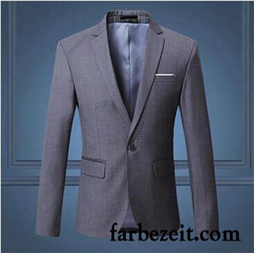 Blazer Herren Modern Blau Weiß Schlank Blazer Trend Kostüm Jugend Anzüg Mantel Freizeit Große Größe Überzieher Herbst Billig