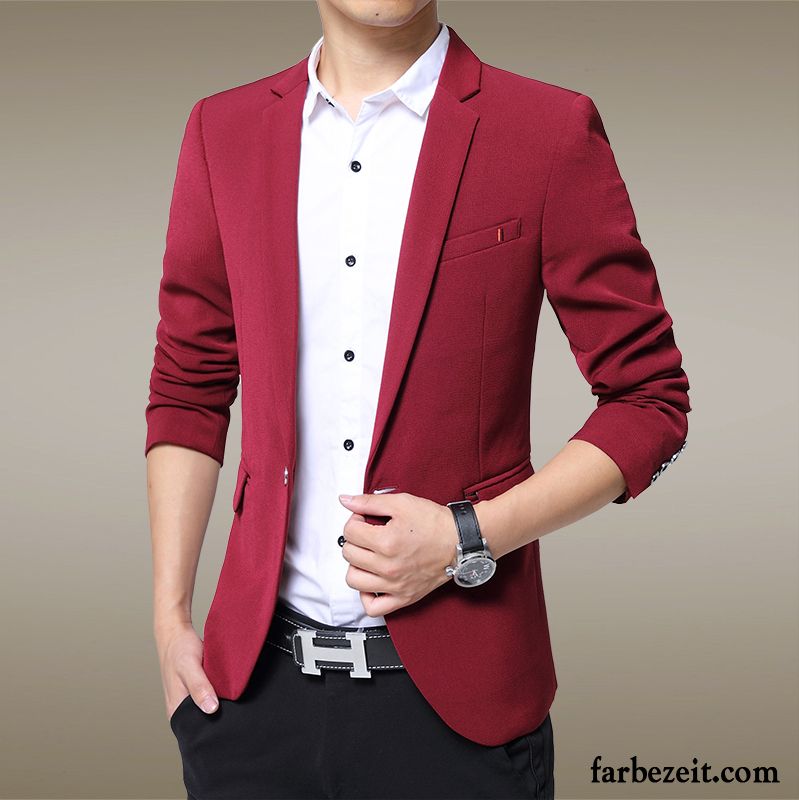 Blazer Herren Weiß Schlank Überzieher Herbst Blazer Mantel Freizeit Feder Anzüg Jugend Kaufen