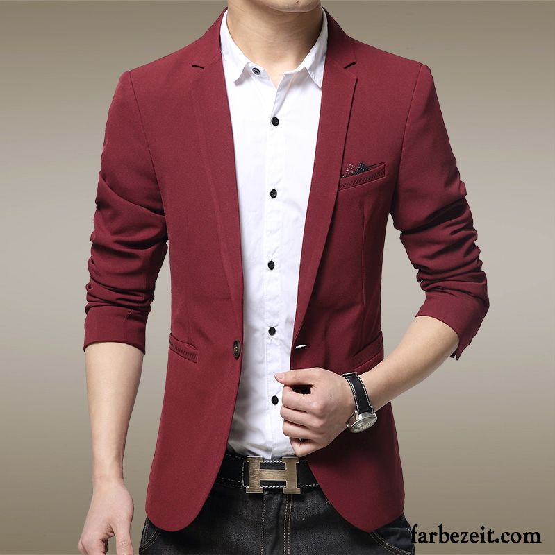 Blazer Herren Weiß Schlank Überzieher Herbst Blazer Mantel Freizeit Feder Anzüg Jugend Kaufen