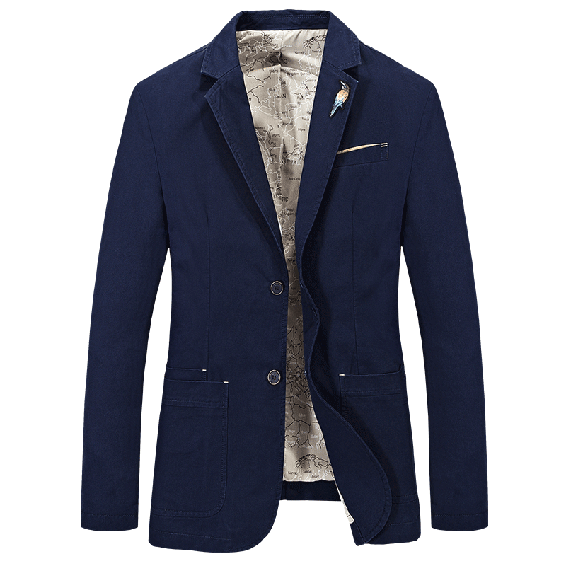 Blazer Modern Slim Fit Große Größe Freizeit Herbst Baumwolle Rein Neu Mantel Überzieher Blazer Herren Anzüg Lose Billig