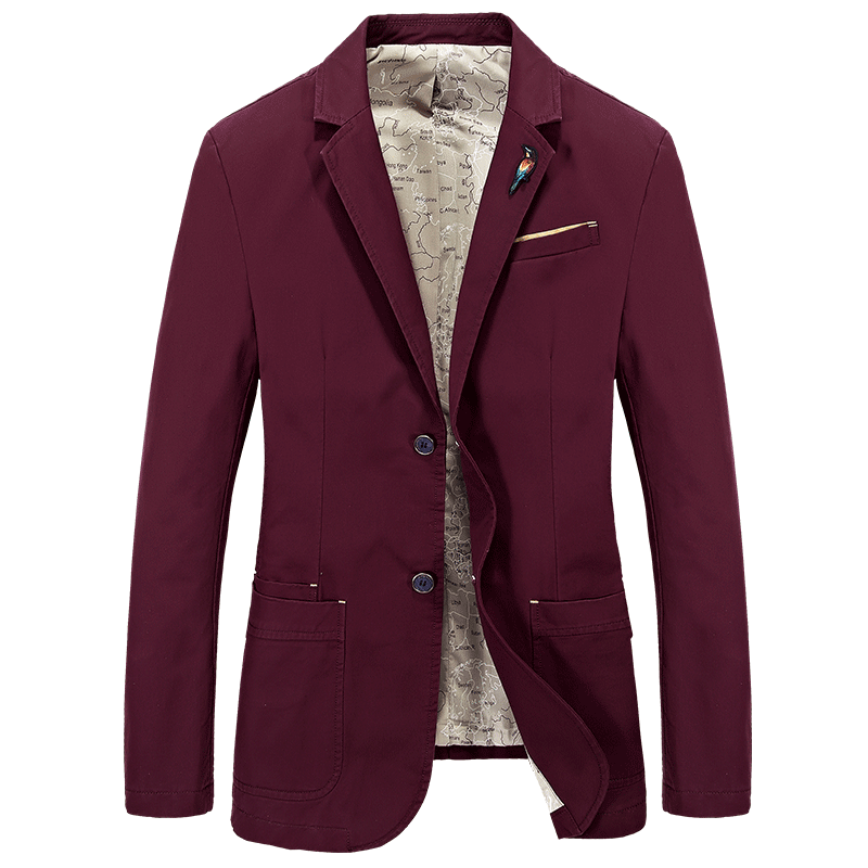 Blazer Modern Slim Fit Große Größe Freizeit Herbst Baumwolle Rein Neu Mantel Überzieher Blazer Herren Anzüg Lose Billig