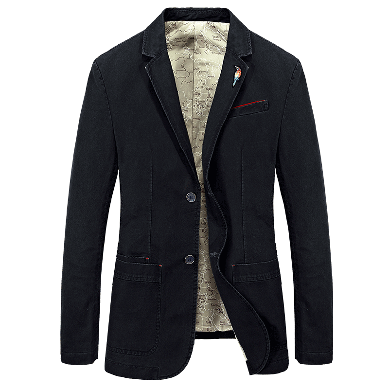 Blazer Modern Slim Fit Große Größe Freizeit Herbst Baumwolle Rein Neu Mantel Überzieher Blazer Herren Anzüg Lose Billig