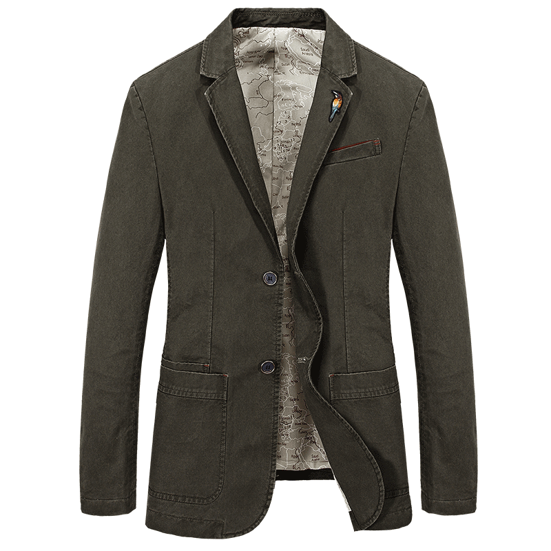 Blazer Modern Slim Fit Große Größe Freizeit Herbst Baumwolle Rein Neu Mantel Überzieher Blazer Herren Anzüg Lose Billig