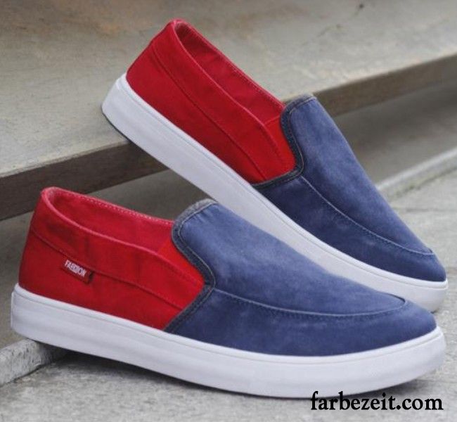 Braune Halbschuhe Herren Casual Sommer Herbst Faul Halbschuhe Segeltuch Slip-on Atmungsaktiv Billig