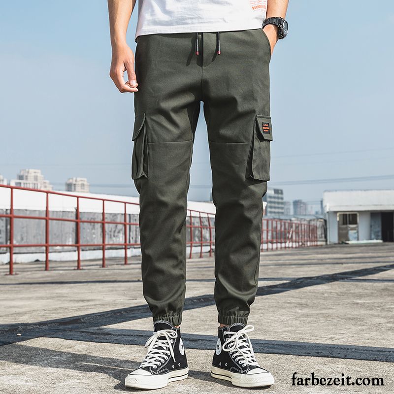 Cargohose Herren Lange Dünn Trend Fest Werkzeugbau Tinte Camouflage Khaki