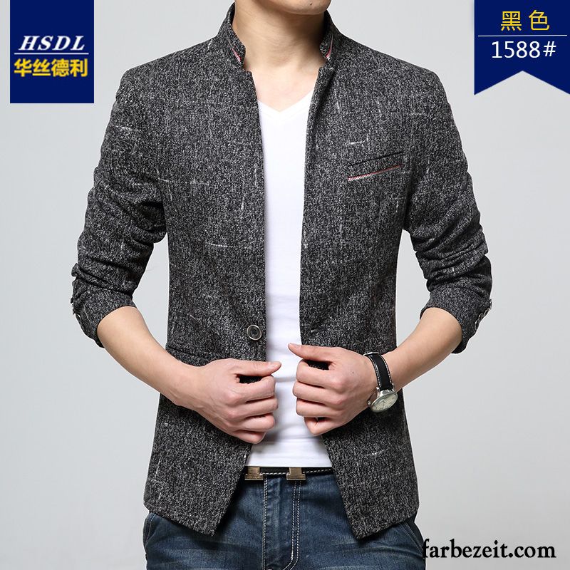 Cordblazer Herren Braun Mantel Blazer Jugend Schlank England Anzüg Überzieher Trend Freizeit Herbst Dünn Kostüm Sale