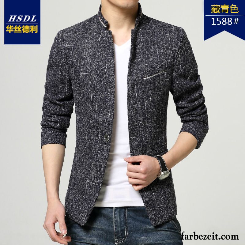 Cordblazer Herren Braun Mantel Blazer Jugend Schlank England Anzüg Überzieher Trend Freizeit Herbst Dünn Kostüm Sale