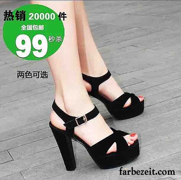 Dunkelblaue Lack Pumps Sandalen Peep-toe Gefrostet Dick Wasserdichte Plattform Sexy Feder Neue Schuhe Sommer Damen Hochhackigen