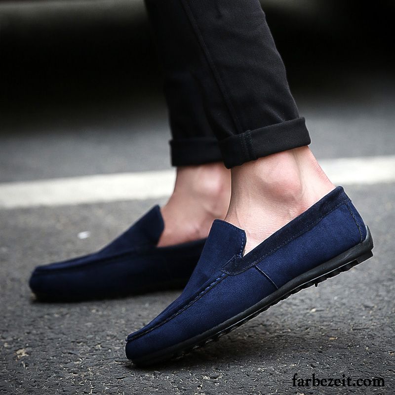 Elegant Herren Feder Weiß Trend Slip-on Casual Schuhe Sommer Halbschuhe Lederschue Billig