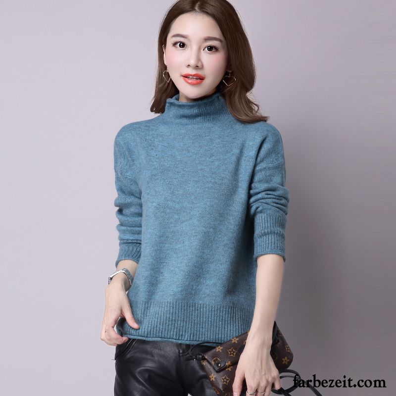 Pullover Damen Strickwaren Unteres Hemd Winter Herbst Lose Lange Ärmel