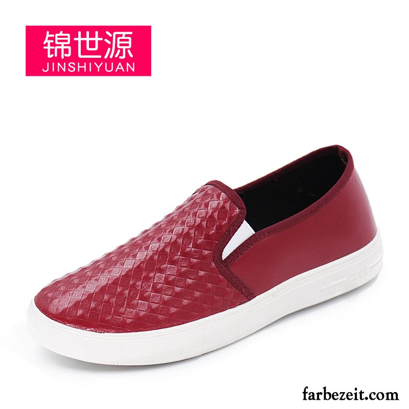 Halbschuhe Damen Blau Sommer Feder Slip-on Faul Weiß Casual Flache Schnürschuhe Halbschuhe Billig