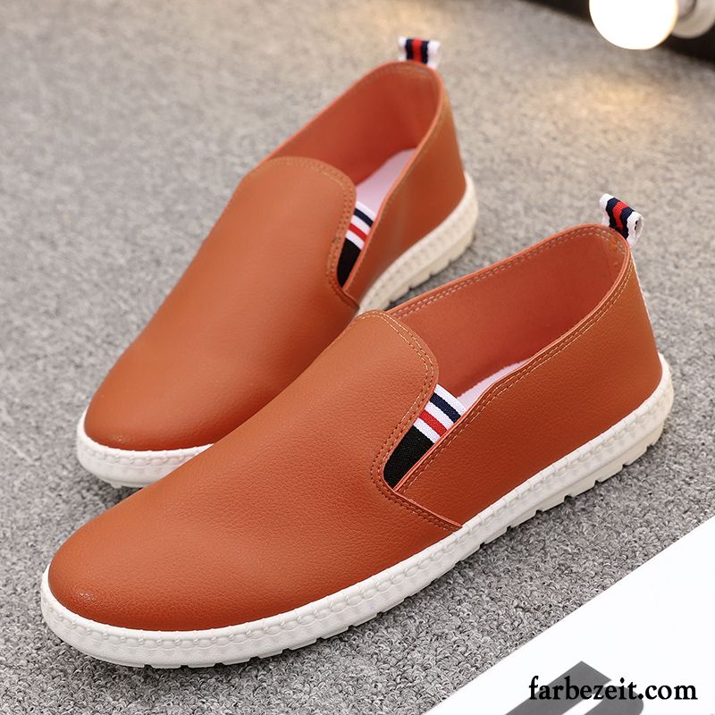 Halbschuhe Absatz Atmungsaktiv Herren Schüler Casual Schuhe Trend Flache Halbschuhe Feder Allgleiches Lederschue Kaufen