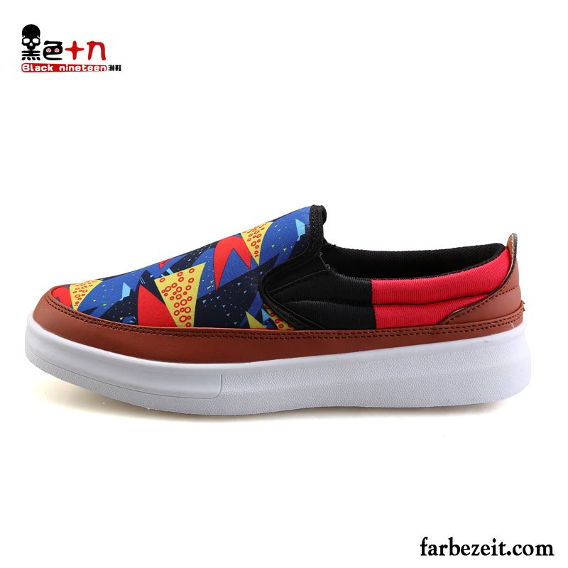 Hausschuhe Pantoletten Herren Trend Casual Faul Halbschuhe Drucken Feder Graffiti Espadrille Atmungsaktiv Slip-on Kaufen