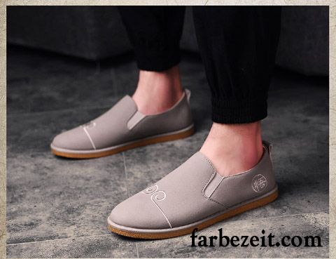 Hausschuhe Winter Herren Halbschuhe Trend Casual Retro Faul Leder Skaterschuhe Slip-on Kaufen