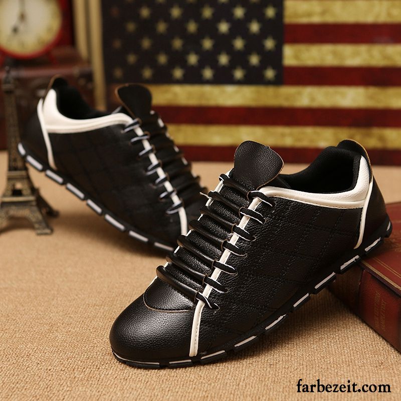 Herren Sandalen Schwarz Schuhe Lederschue Atmungsaktiv Neue Feder Casual Trend Allgleiches England