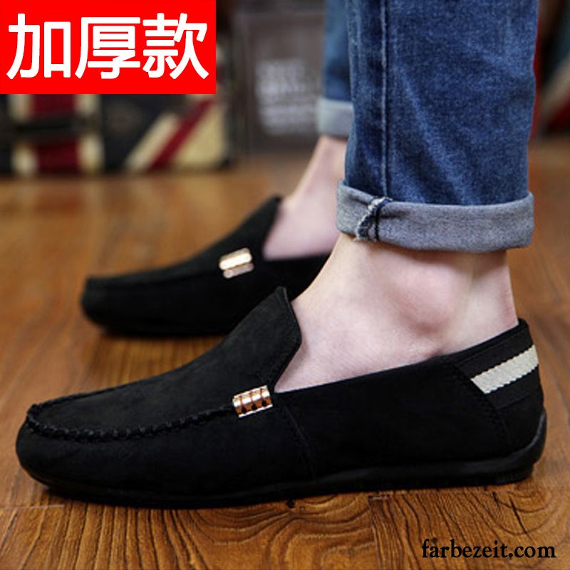 Herren Schnürschuhe Leder Casual Halbschuhe Tuch Schuhe Weiß Faul Lederschue Herbst Winter Trend