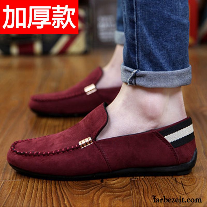 Herren Schnürschuhe Leder Casual Halbschuhe Tuch Schuhe Weiß Faul Lederschue Herbst Winter Trend