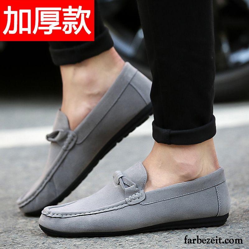 Herren Schnürschuhe Leder Casual Halbschuhe Tuch Schuhe Weiß Faul Lederschue Herbst Winter Trend