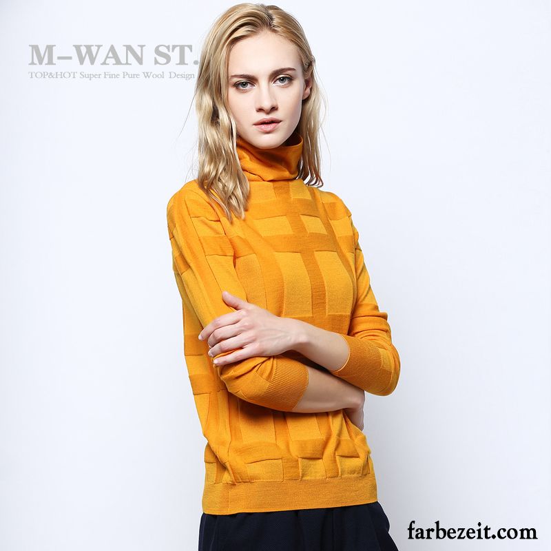 Pullover Damen Strickwaren Wollpullover Winter Wolle Herbst Fest