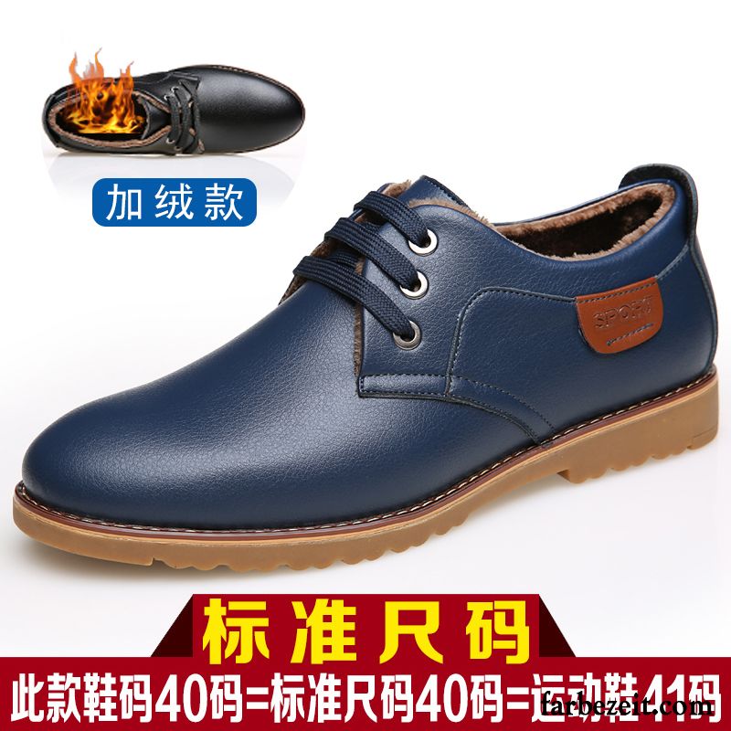 Leder Herrenschuhe Lederschue Oxford Sohle Plus Samt Casual Herren Trend Baumwolle Schuhe Geschäft Winter Jugend Günstig