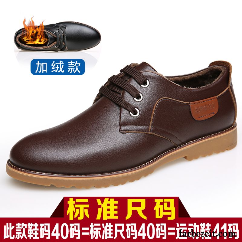 Leder Herrenschuhe Lederschue Oxford Sohle Plus Samt Casual Herren Trend Baumwolle Schuhe Geschäft Winter Jugend Günstig