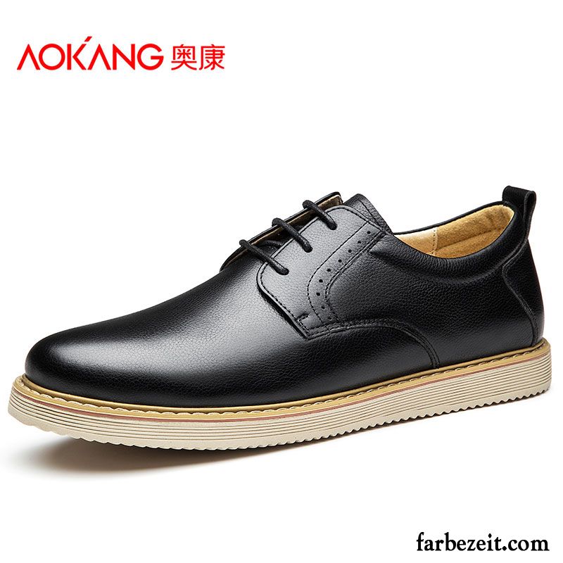 Orthopädische Schuhe Herren Fahrschuhe Trend Casual Jugend Feder Echtleder England Lederschue Weiche Sohle Günstig