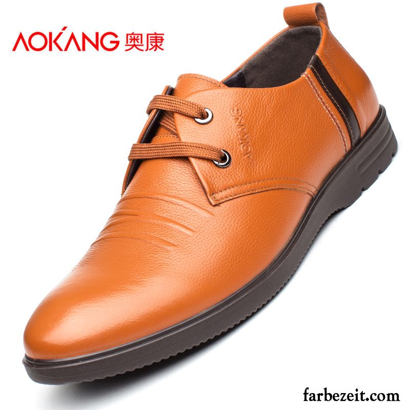 Orthopädische Schuhe Herren Fahrschuhe Trend Casual Jugend Feder Echtleder England Lederschue Weiche Sohle Günstig