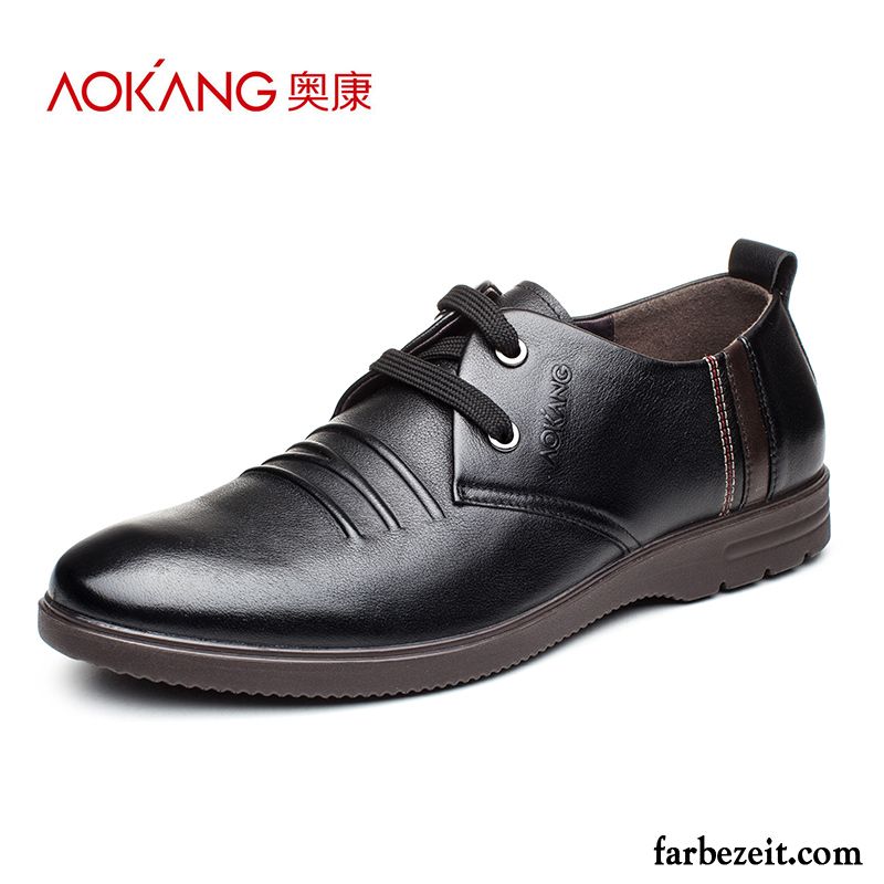 Orthopädische Schuhe Herren Fahrschuhe Trend Casual Jugend Feder Echtleder England Lederschue Weiche Sohle Günstig