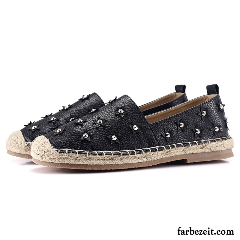 Schicke Schuhe Damen Quaste Echtleder Dicke Sohle Feder Plateauschuhe Casual Flache Halbschuhe Sommer Weiß