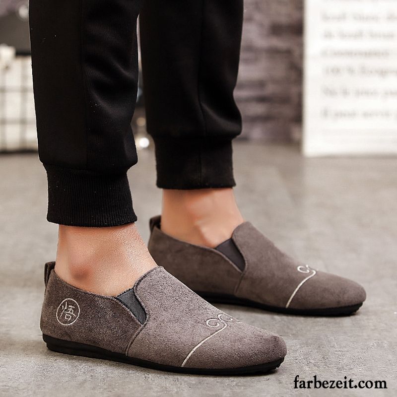 Schicke Schuhe Herren Trend Allgleiches Casual Slip-on Faul Schuhe Halbschuhe Feder Neue Billig