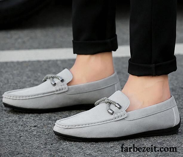 Schnürschuhe Herren Schwarz Casual Faul Gefrostet Halbschuhe Trend Atmungsaktiv Sommer Lederschue Herbst Verkaufen