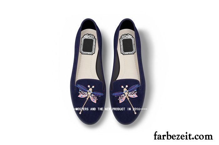 Schuhe Loafer Damen Alle Jahreszeiten Flache Strasssteine Schnürschuhe Sommer Feder Halbschuhe Runde Zehe Kaufen