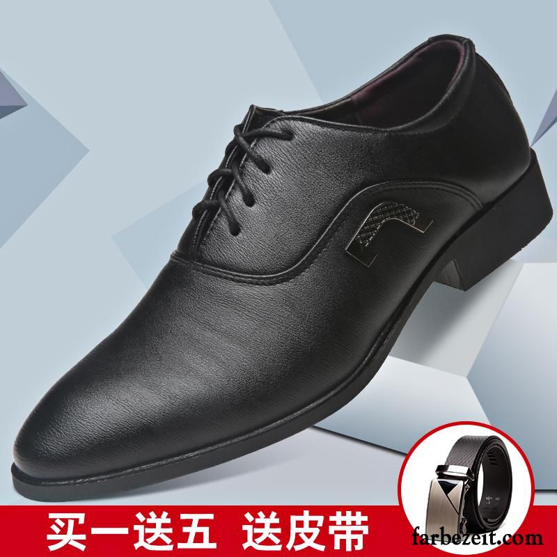 Schuhe Online Kaufen Günstig Herren Casual Feder Spitze Schuhe Schwarz Lederschue Neue Geschäft England Lackleder Trend Günstig