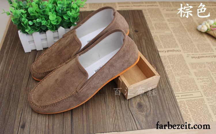 Schuhe Slipper Herren Atmungsaktiv Feder Halbschuhe Wildleder Casual Herbst Neue Faul Tuch Schuhe Billig