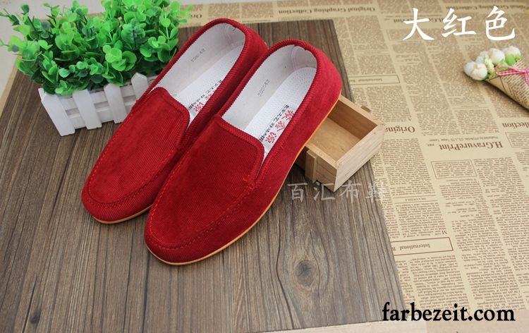 Schuhe Slipper Herren Atmungsaktiv Feder Halbschuhe Wildleder Casual Herbst Neue Faul Tuch Schuhe Billig