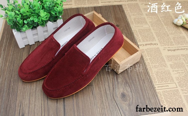 Schuhe Slipper Herren Atmungsaktiv Feder Halbschuhe Wildleder Casual Herbst Neue Faul Tuch Schuhe Billig