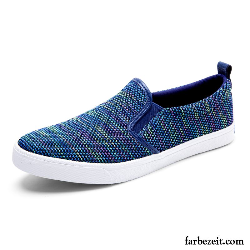 Schwarze Herren Sneaker Einfach Kunst Schüler Trend Schuhe Faul Halbschuhe Slip-on Casual Verkaufen