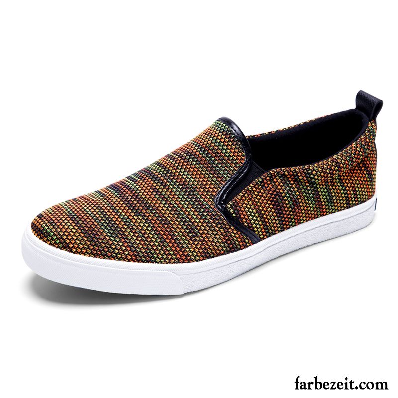 Schwarze Herren Sneaker Einfach Kunst Schüler Trend Schuhe Faul Halbschuhe Slip-on Casual Verkaufen