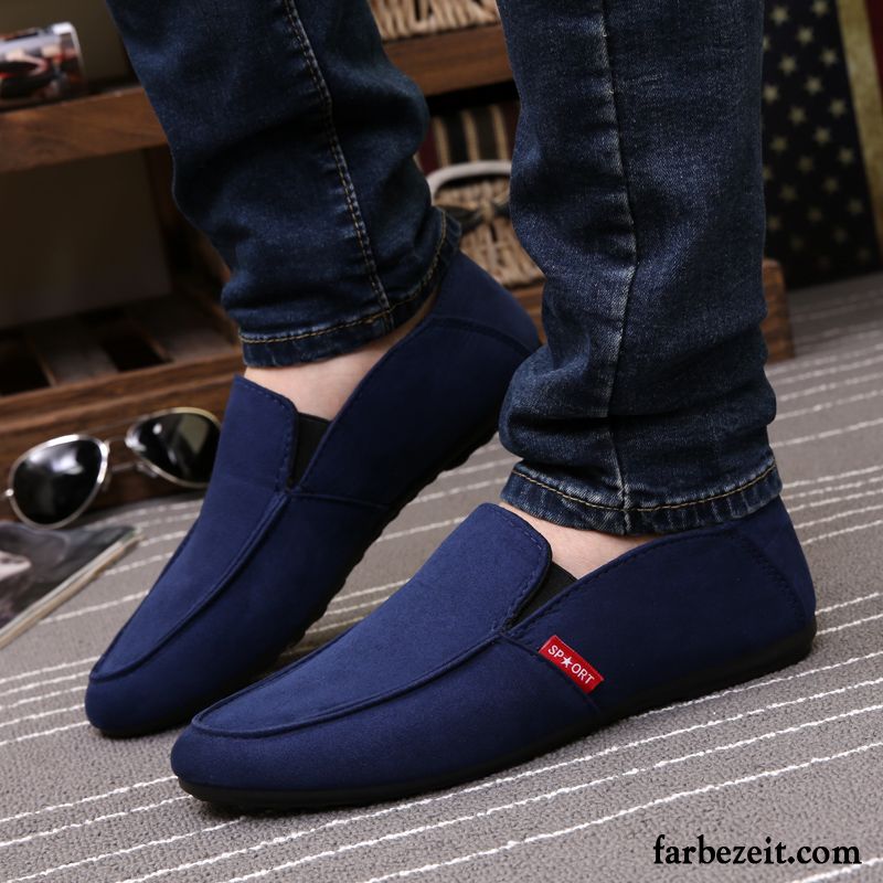 Schwarze Herrenschuhe Thermische Slip-on Halbschuhe Lederschue Trend Faul Herren England Winter Casual Weiß Kaufen