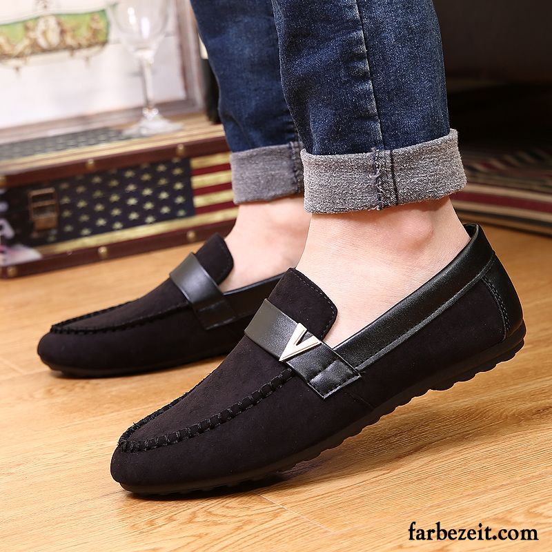 Schwarze Herrenschuhe Thermische Slip-on Halbschuhe Lederschue Trend Faul Herren England Winter Casual Weiß Kaufen