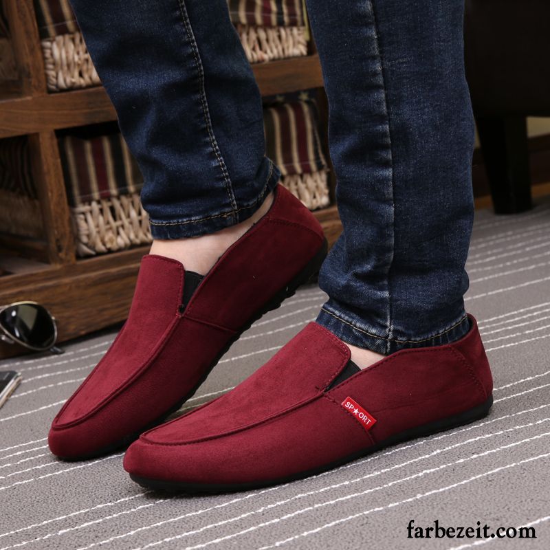 Schwarze Herrenschuhe Thermische Slip-on Halbschuhe Lederschue Trend Faul Herren England Winter Casual Weiß Kaufen