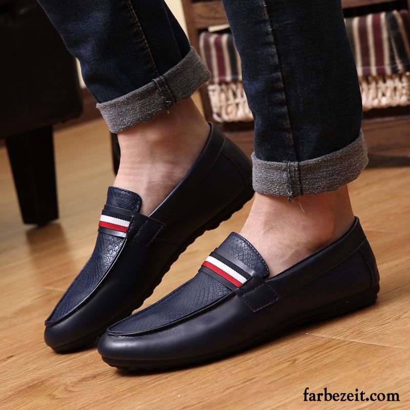 Schwarze Herrenschuhe Thermische Slip-on Halbschuhe Lederschue Trend Faul Herren England Winter Casual Weiß Kaufen