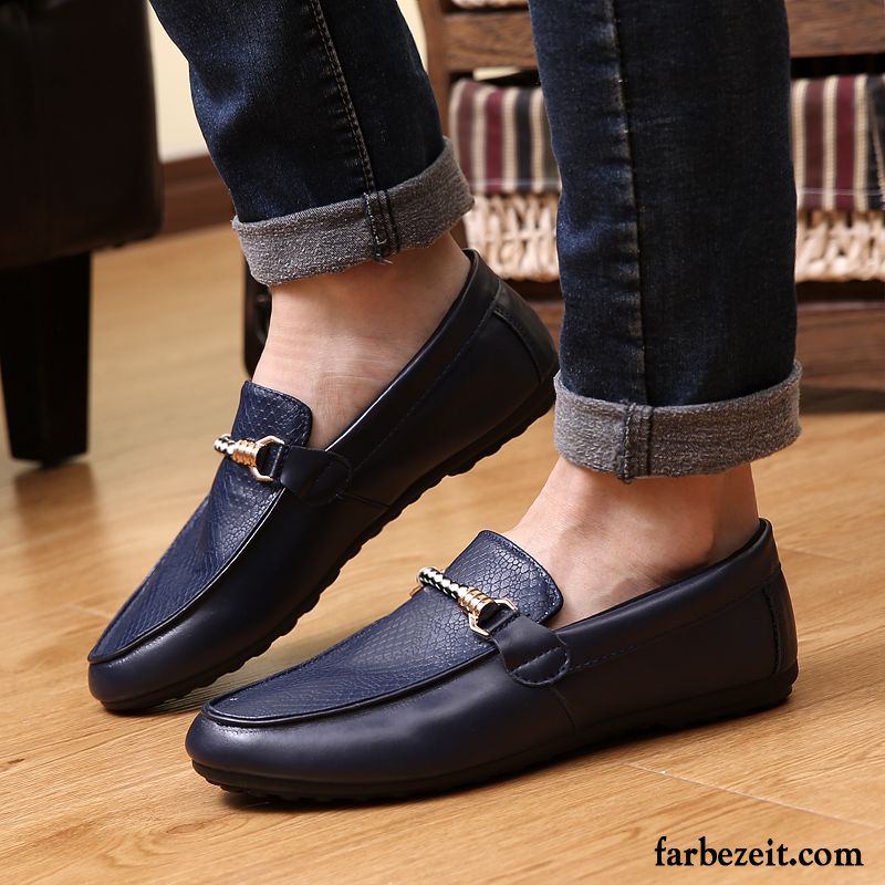 Schwarze Herrenschuhe Thermische Slip-on Halbschuhe Lederschue Trend Faul Herren England Winter Casual Weiß Kaufen