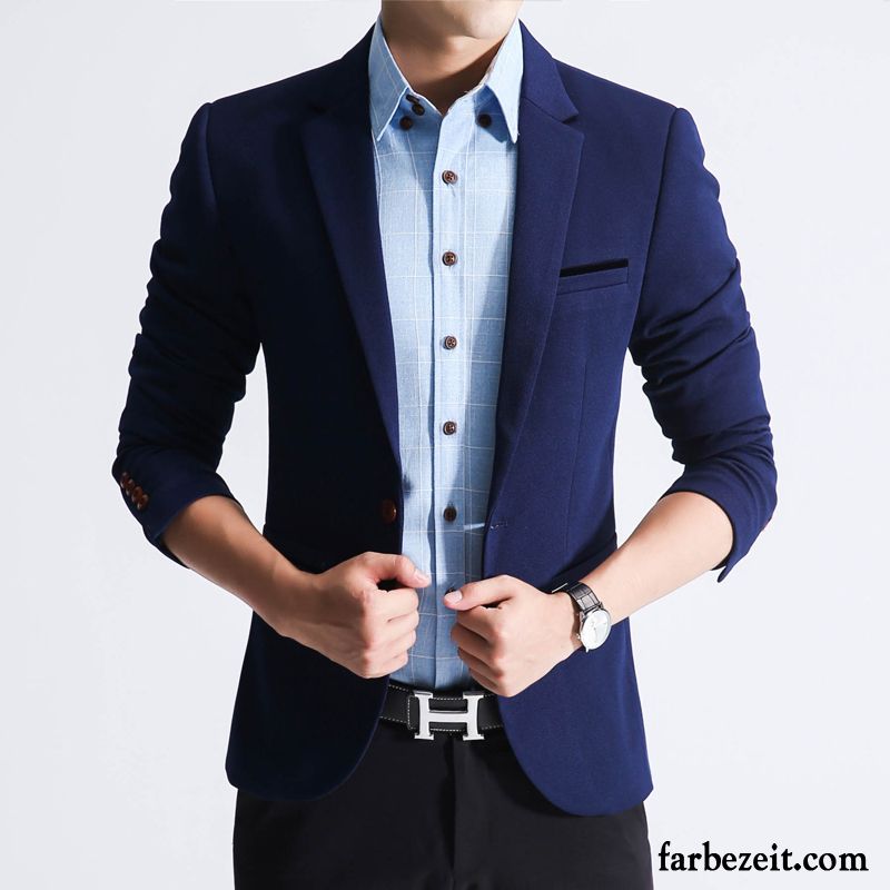 Sommerblazer Herren Freizeit England Überzieher Trend Jugend Kleid Blazer Mode Herbst Schlank Anzüg Verkaufen