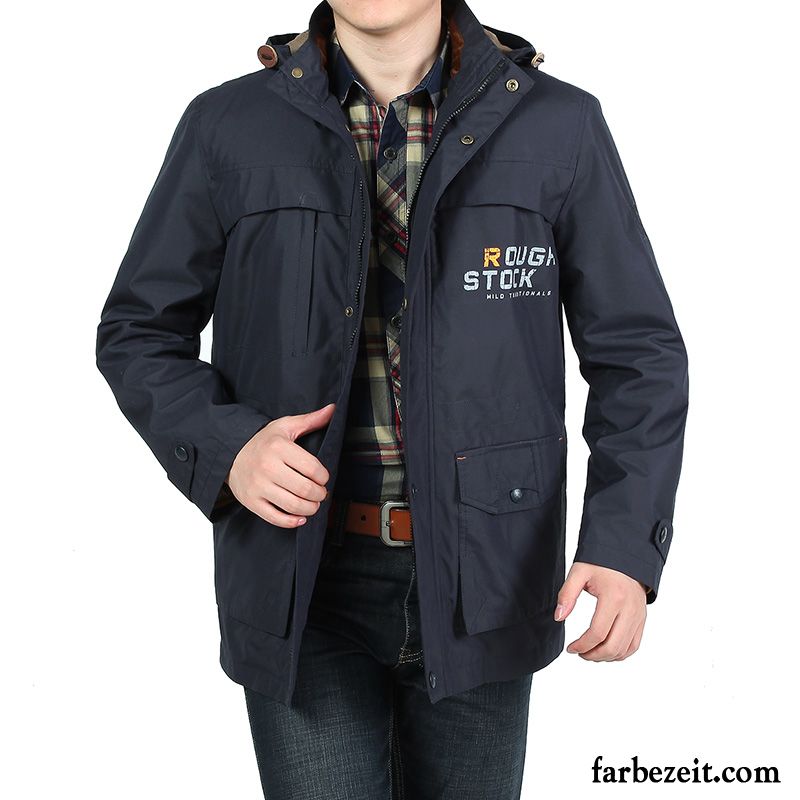 Steppjacke Herren Blau Jacke Jugend Herbst Mantel Langer Abschnitt Kleider Feder Überzieher Kaufen