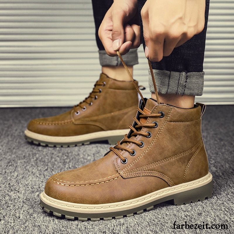 Stiefel Herren Martin Stiehlt Atmungsaktiv Trend Cargo Hohe Herbst Sandfarben