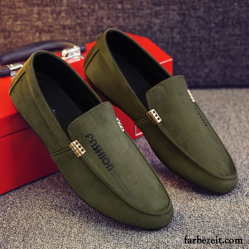 Wanderschuhe Herren Halbschuhe Slip-on Feder England Lederschue Faul Casual Schuhe Fahrschuhe Trend Neue Günstig