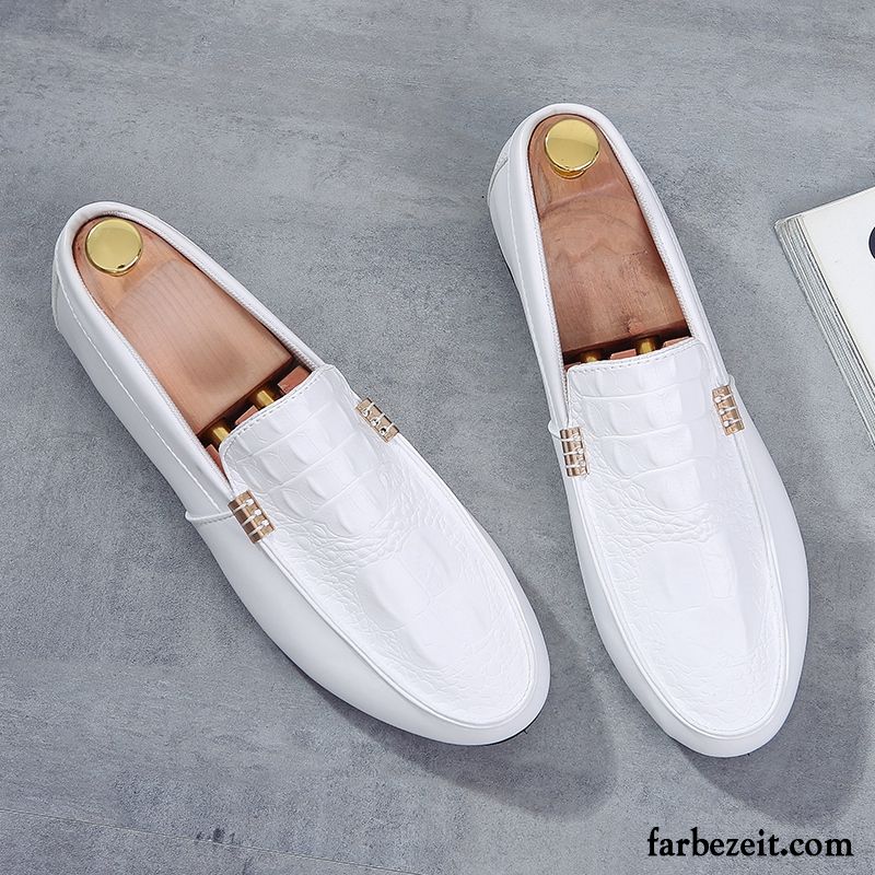 Wanderschuhe Herren Halbschuhe Slip-on Feder England Lederschue Faul Casual Schuhe Fahrschuhe Trend Neue Günstig